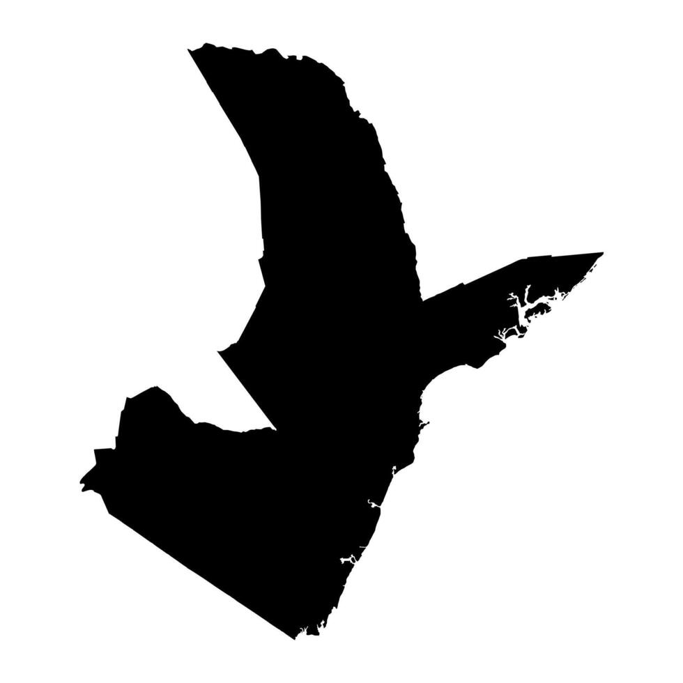 Coast Province map, administrative division of Kenya. illustration. vector