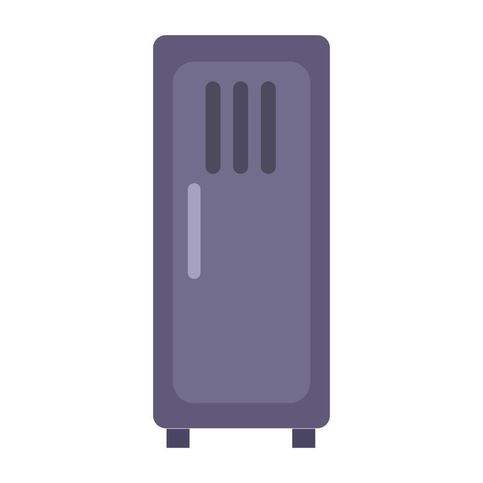 School wardrobe, locker, school, flat design, metal structure, handle, cool colors, simple image, cartoon style. line icon for business and advertising vector