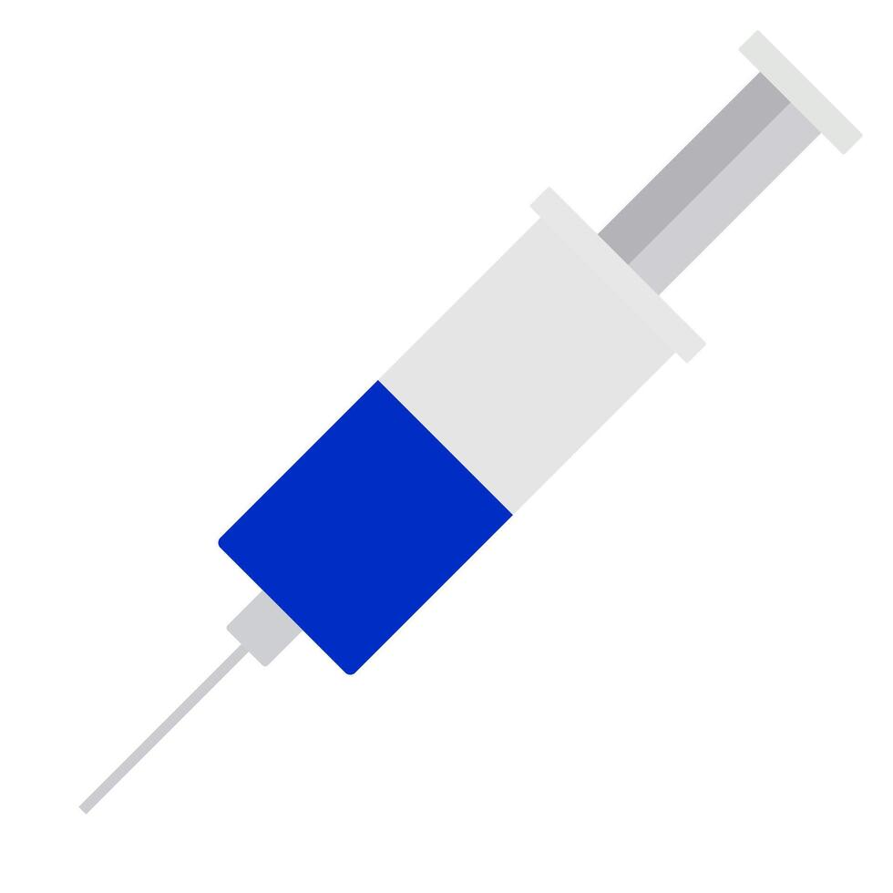 Syringe with medicine, medicine, treatment, injection, needle, flat design, simple image, cartoon style. Health care concept. line icon for business and advertising vector