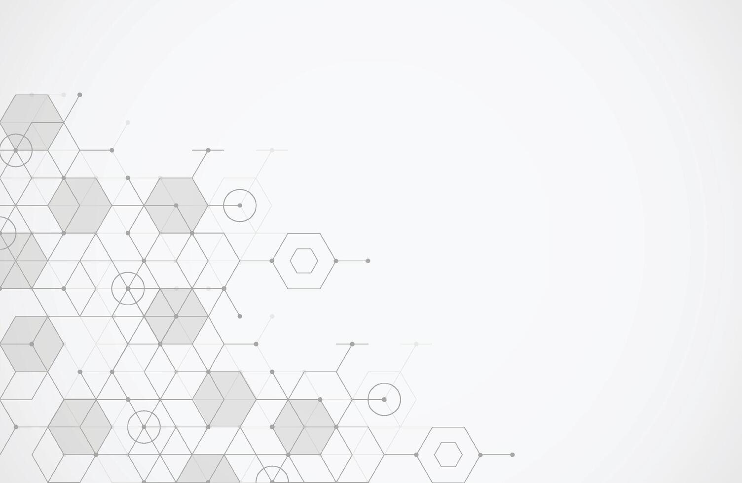 Molecule structure abstract tech background. Medical design. Science template, wallpaper or banner vector