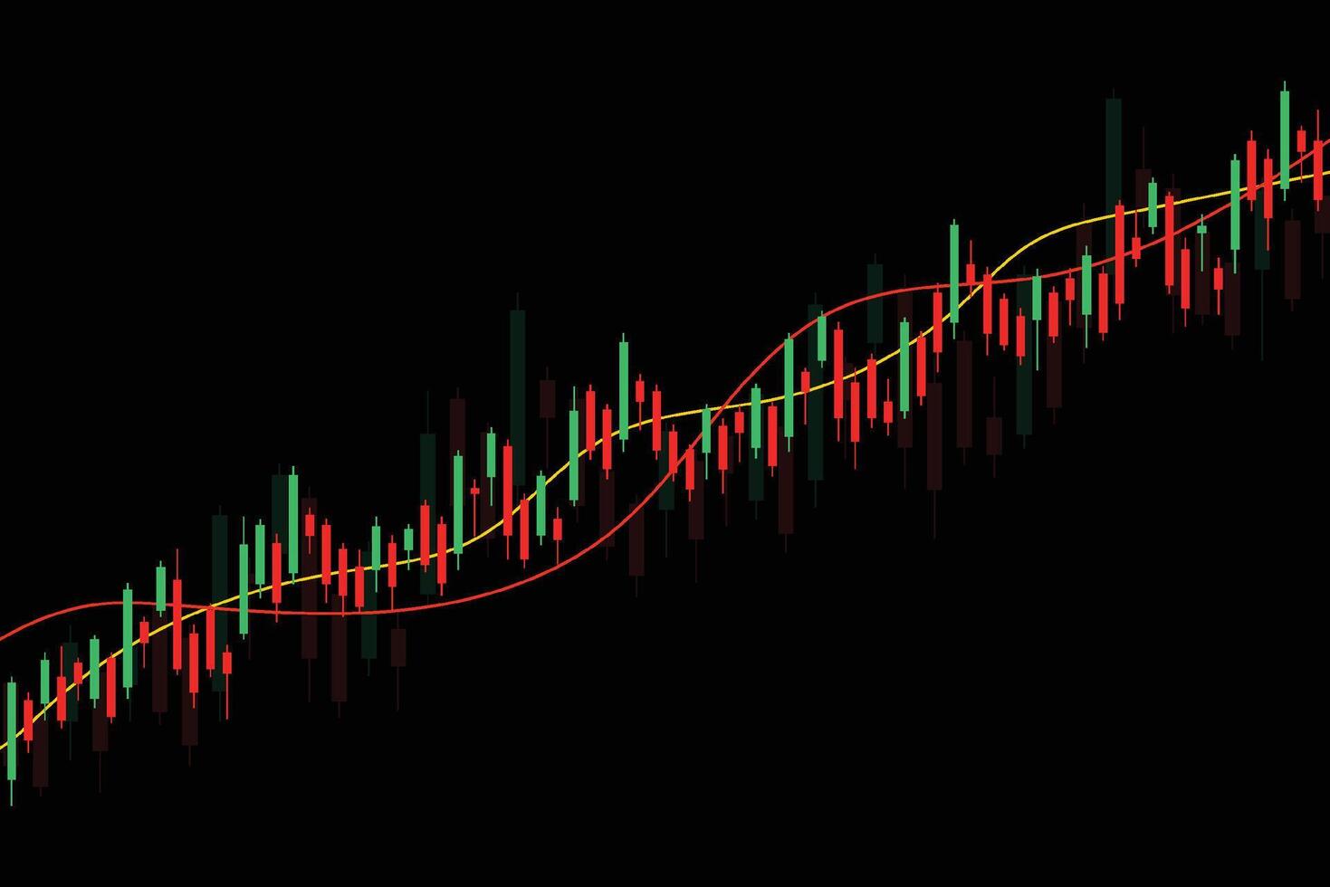 Business candle stick graph chart of stock market investment trading on white background design. Bullish point, Trend of graph vector