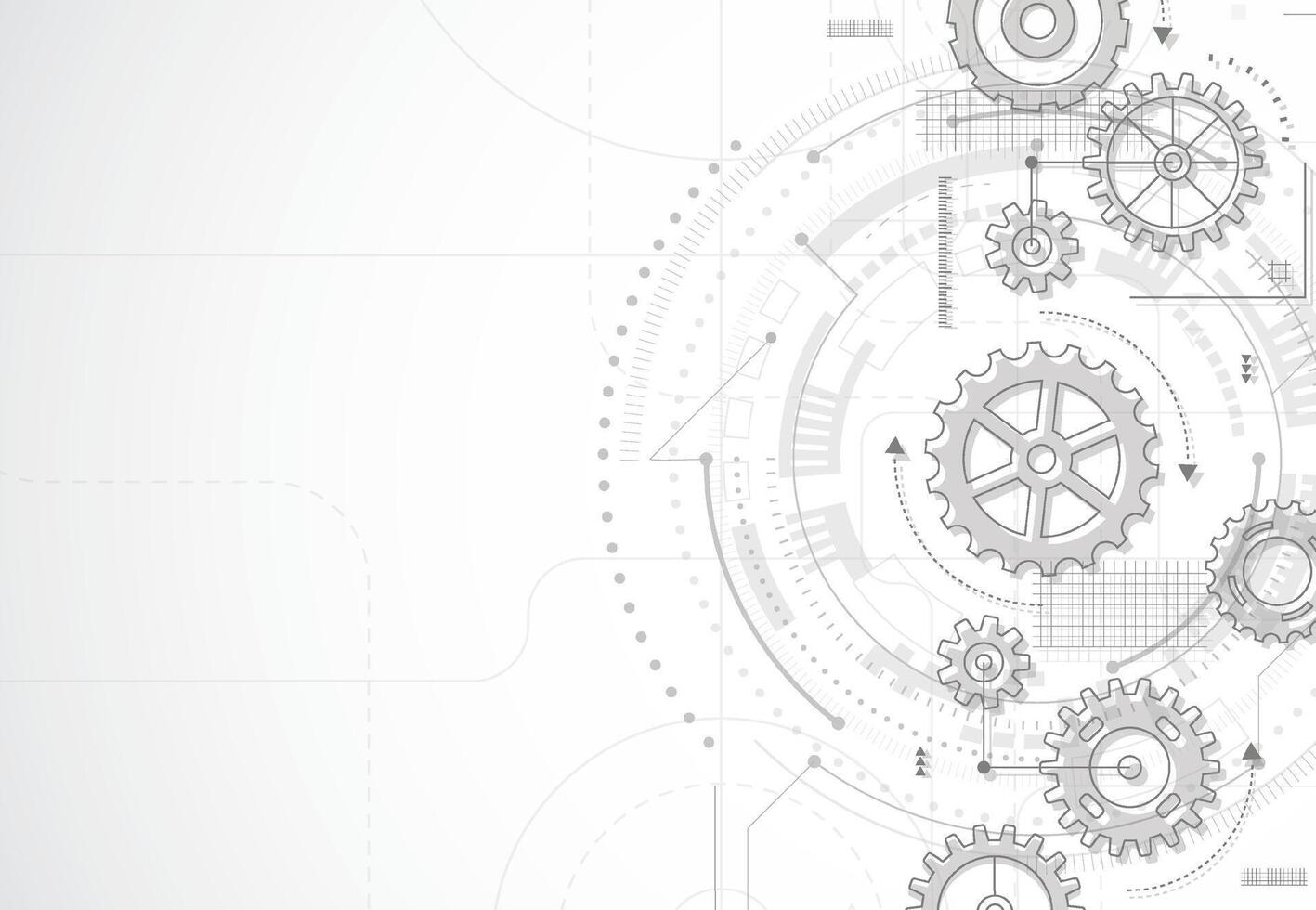 Abstract gear wheel mechanism background. Machine technology vector