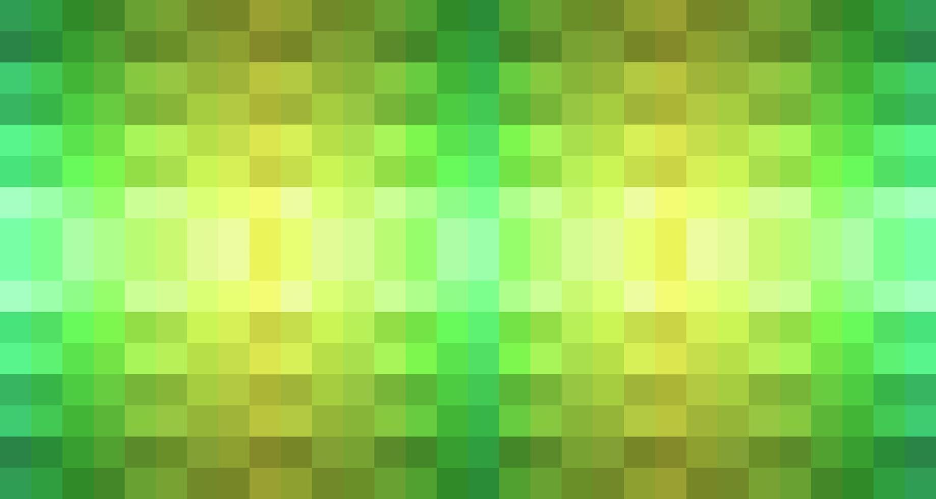 Glowing green flat pixel abstract background vector