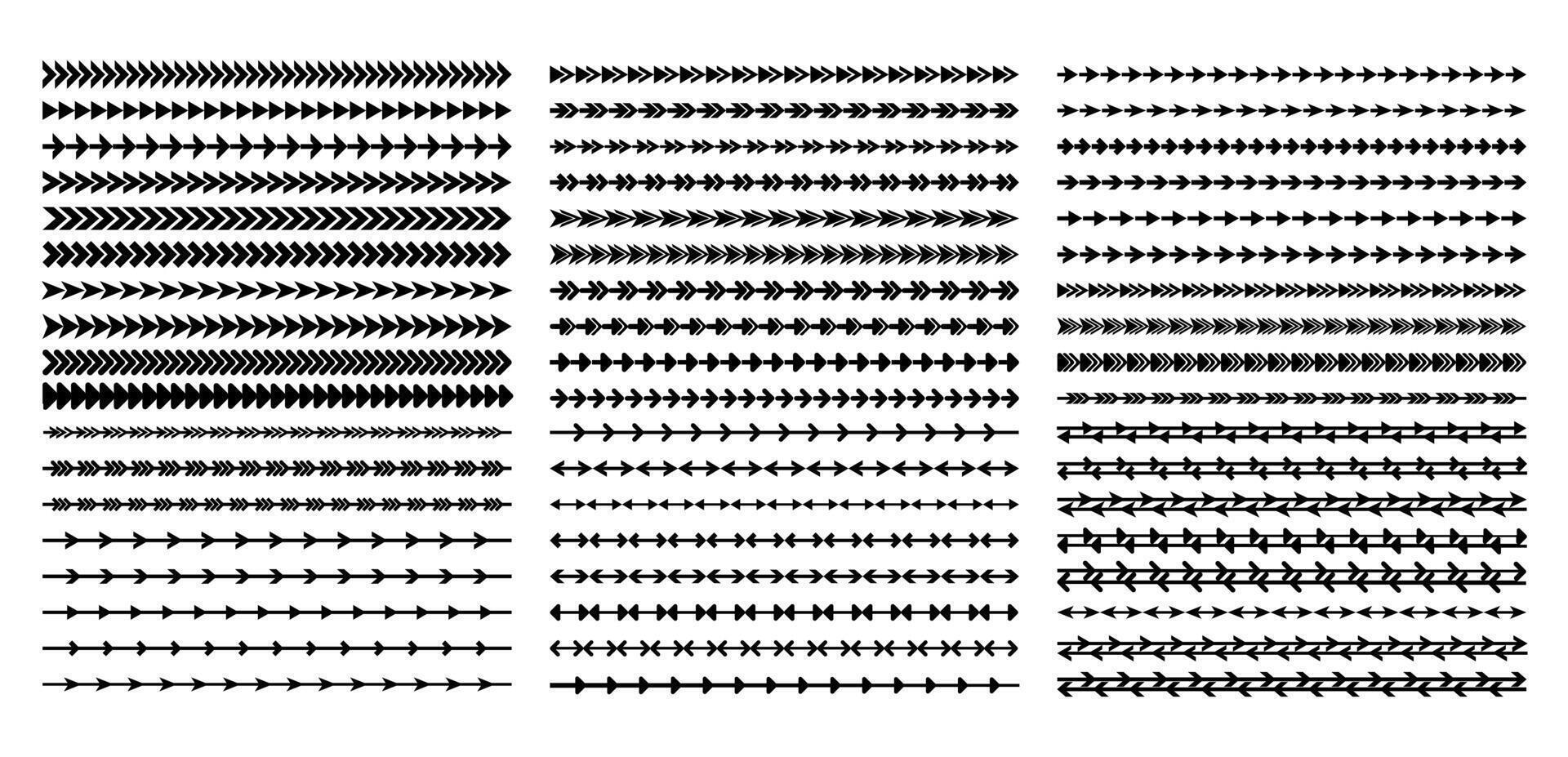 Collection of simple arrow pointer divider design vector