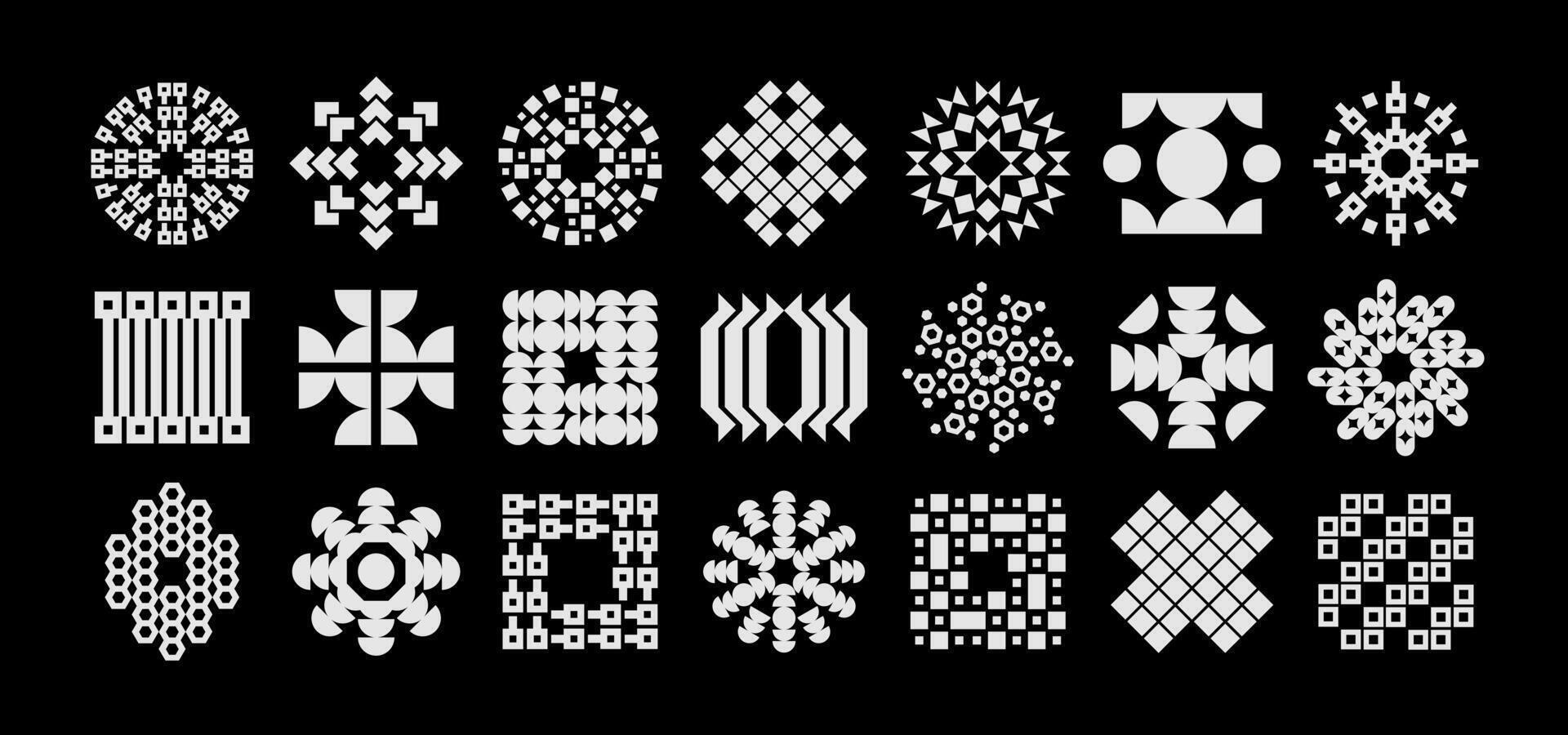 Modern technology abstract logo branding bundle vector