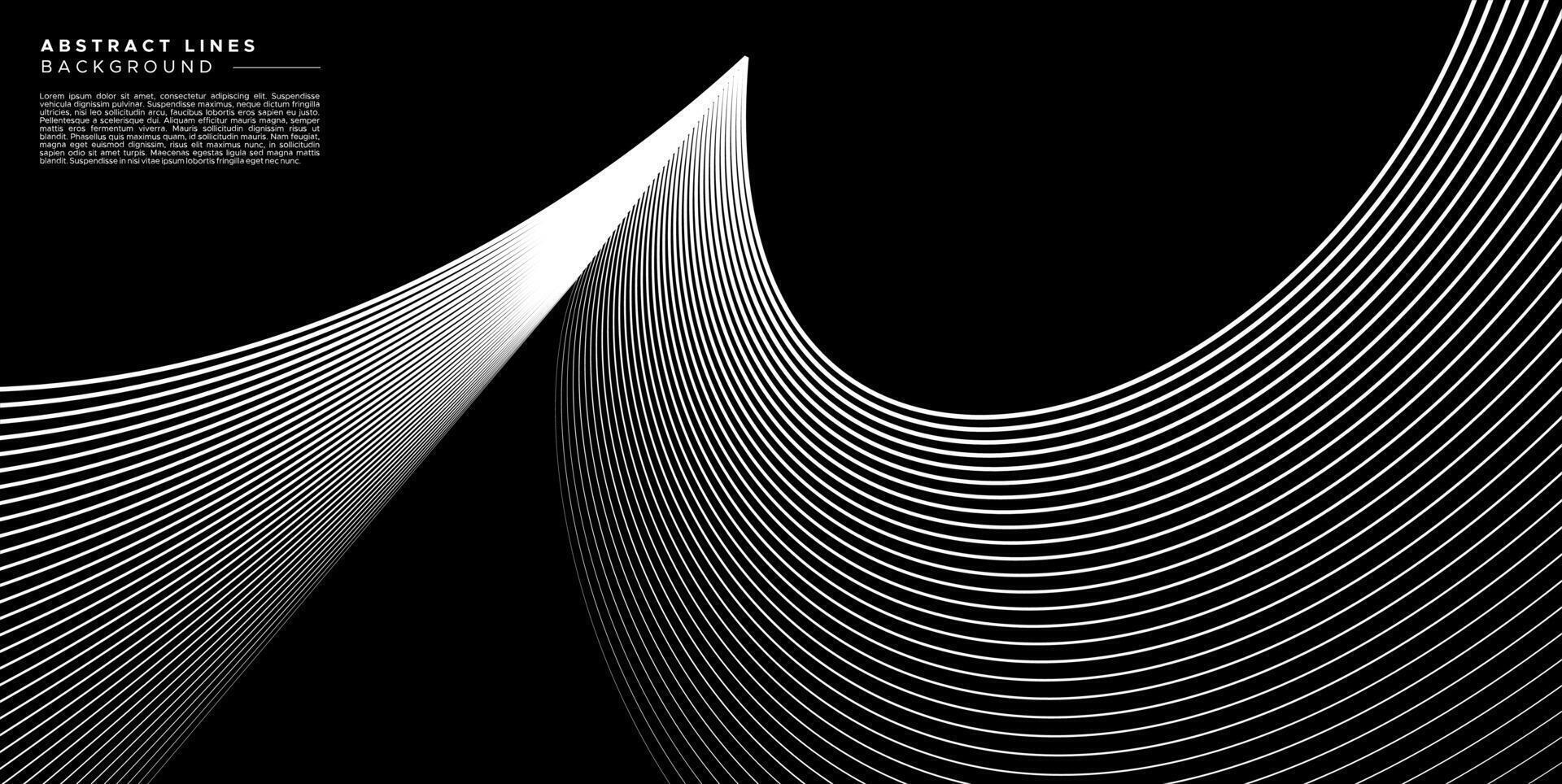 Modern blend line curve abstract wave background vector