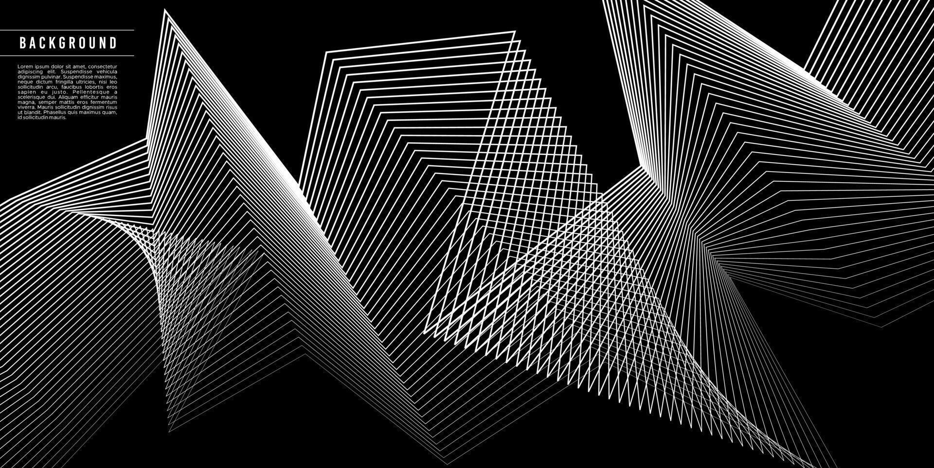 Flowing dynamic sharp line abstract background vector
