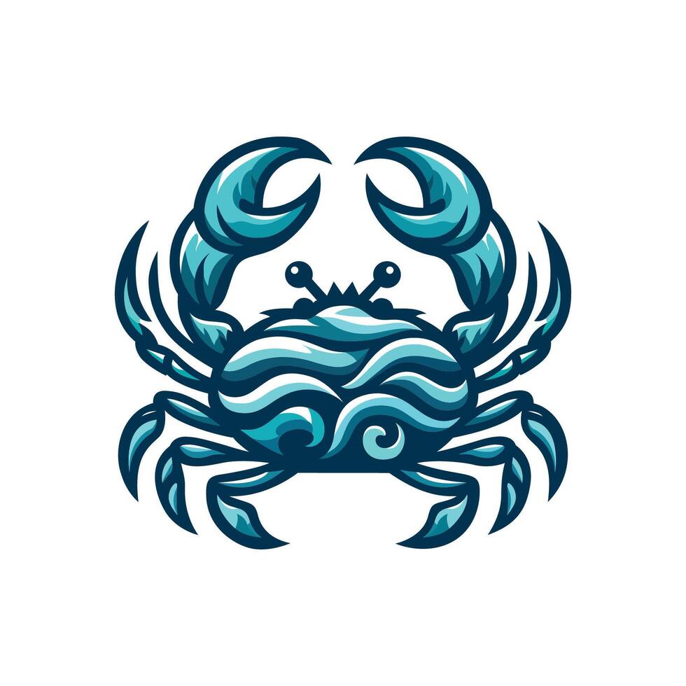 tatoo crab logo vector