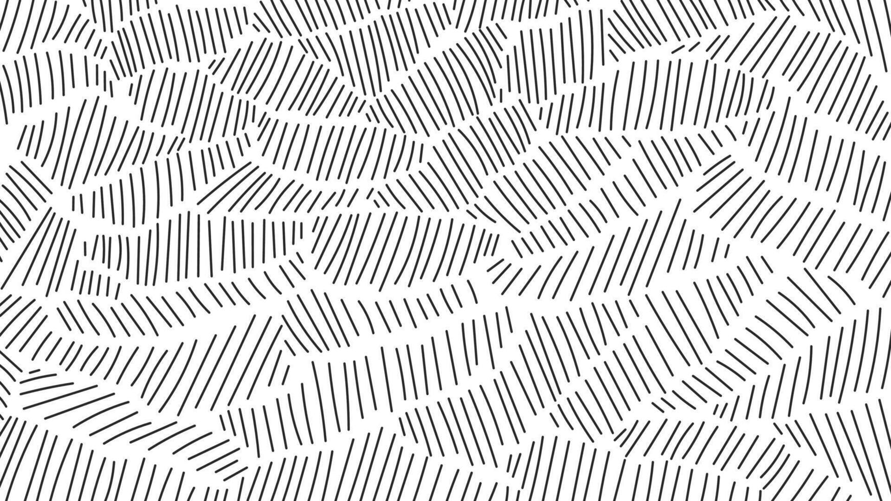 Line abstract black and white hand drawn background vector