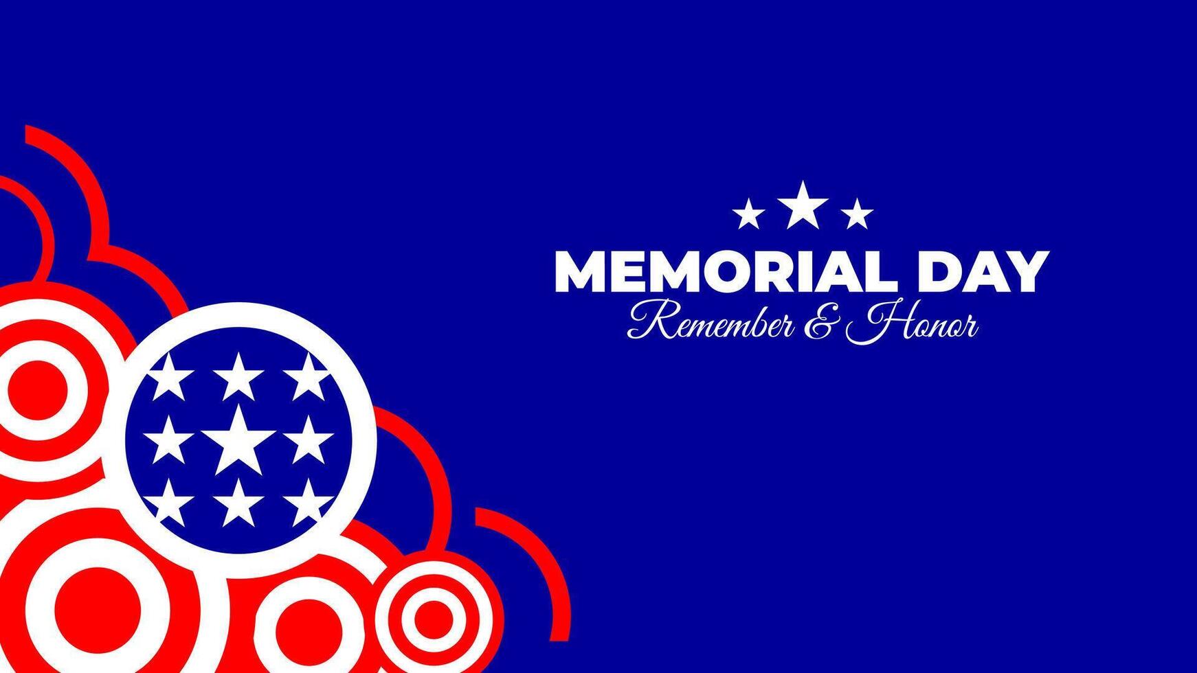 Memorial day background with colors of national flag of United States vector