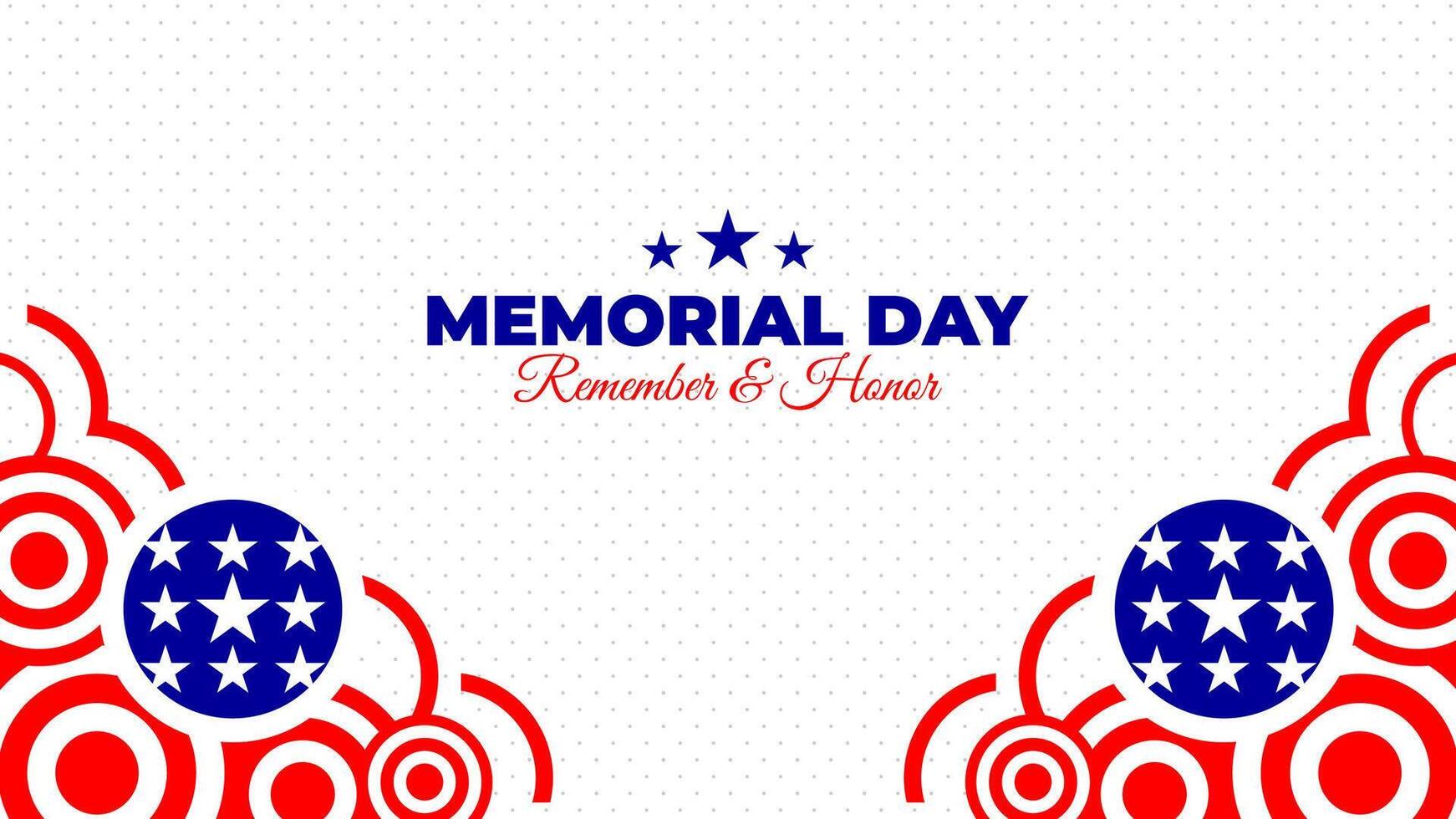 Memorial day background with colors of national flag of United States vector