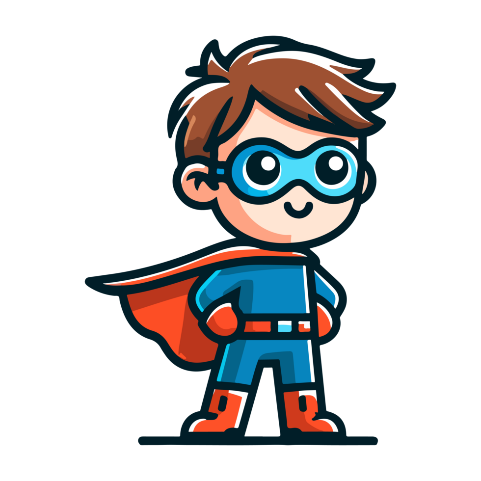 cute child hero icon character png