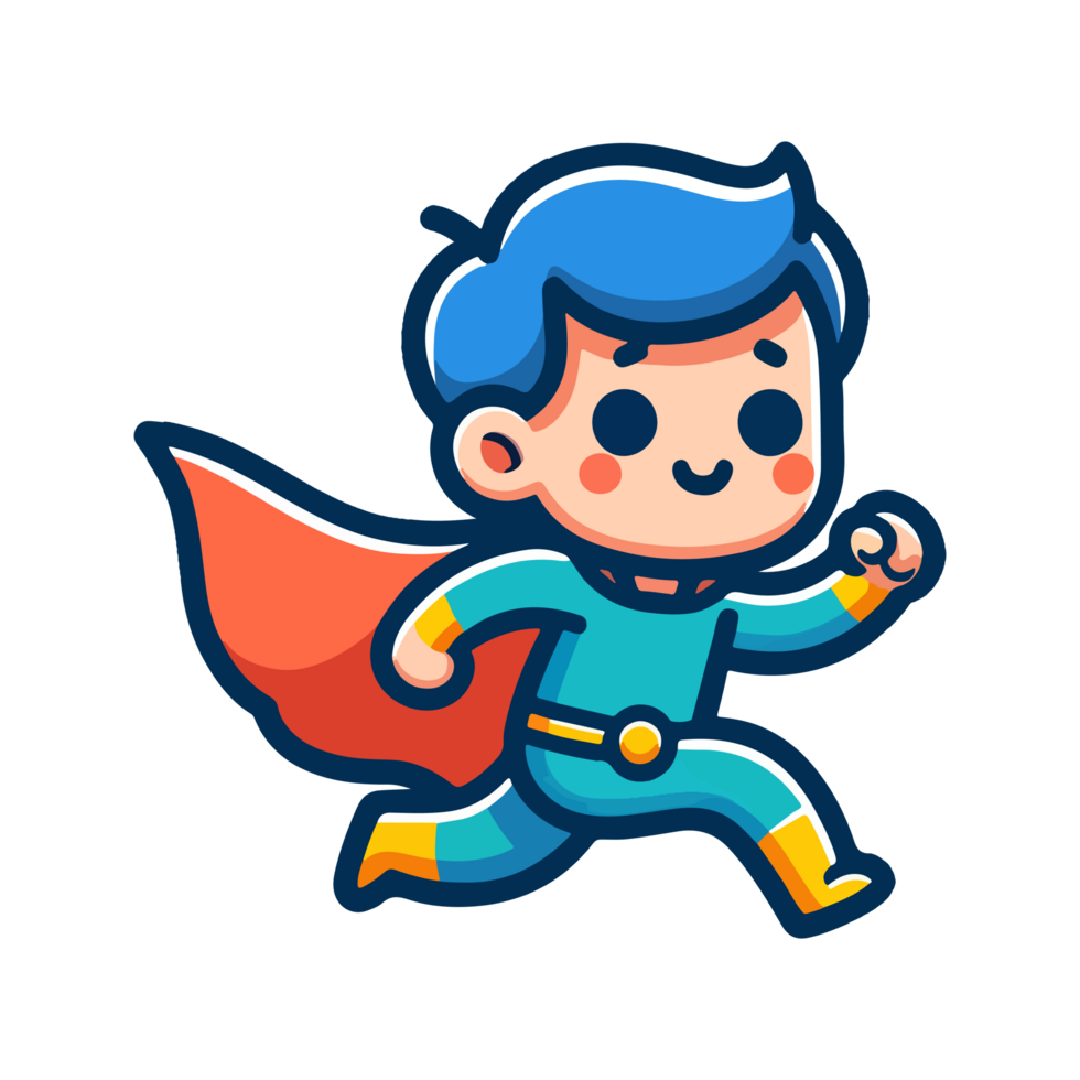 cute child hero icon character png