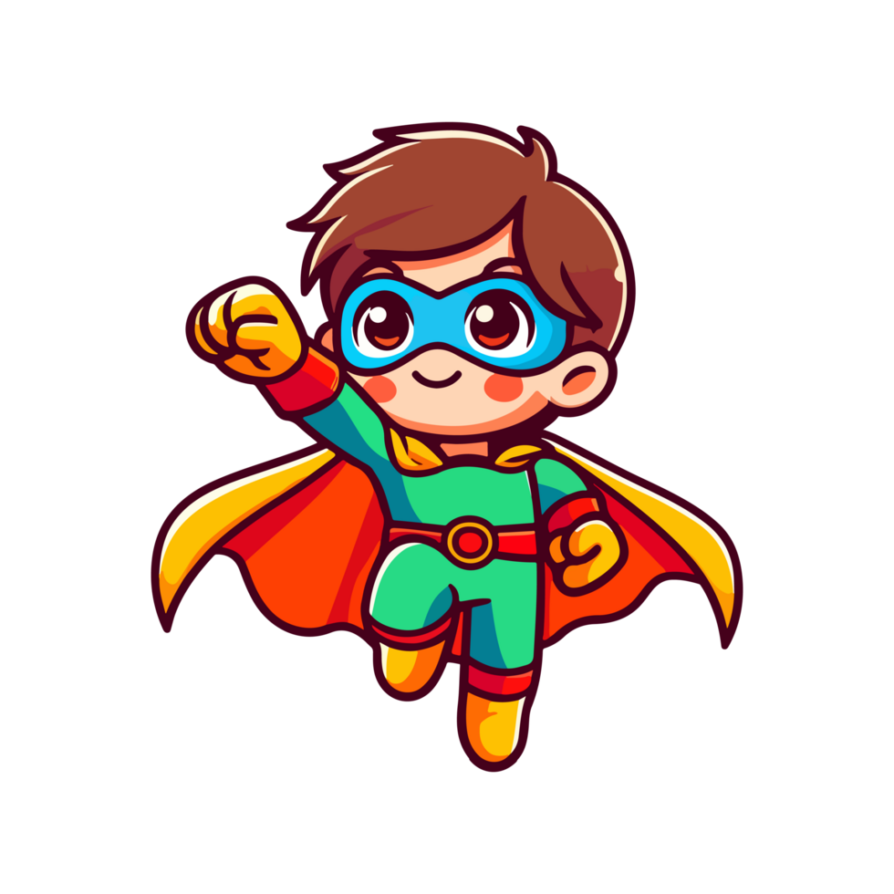 cute child hero icon character png