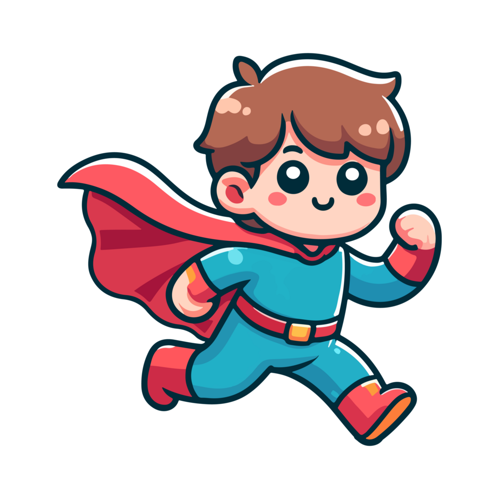 cute child hero icon character png