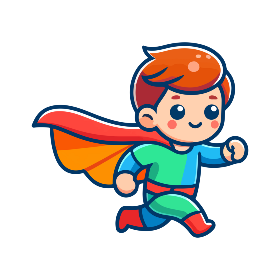 cute child hero icon character png