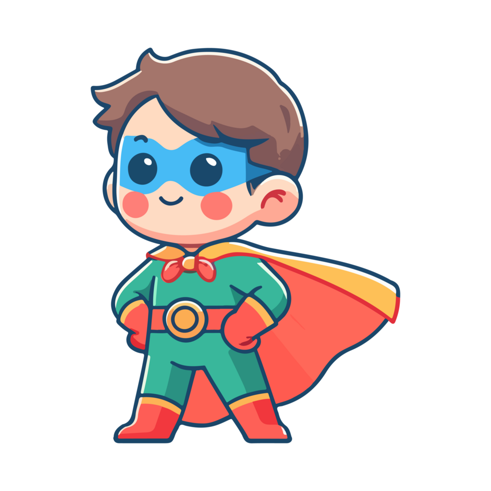 cute child hero icon character png