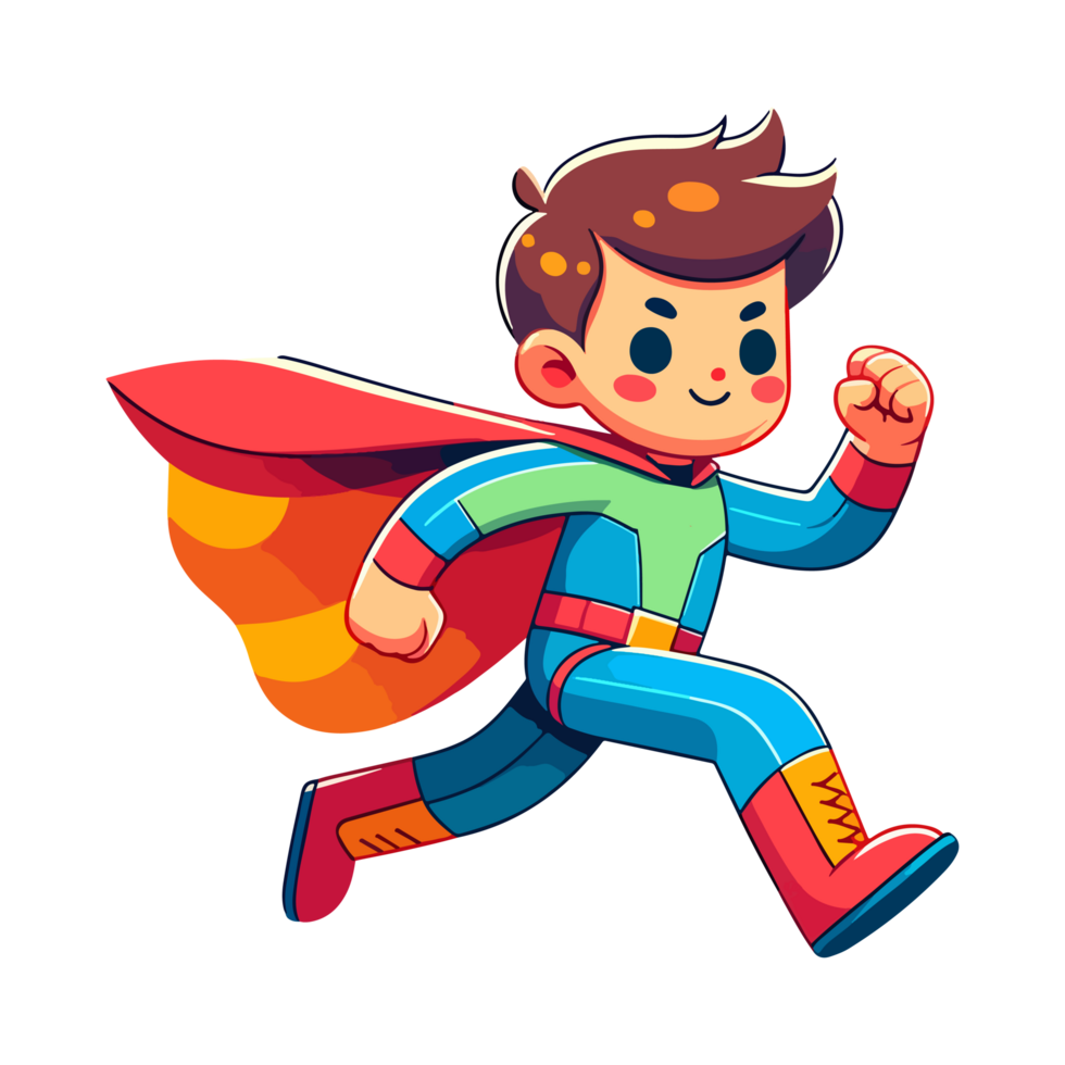 cute child hero icon character png