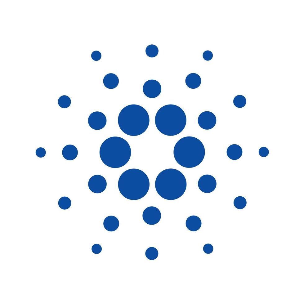 Cardano ADA logo on transparent background vector