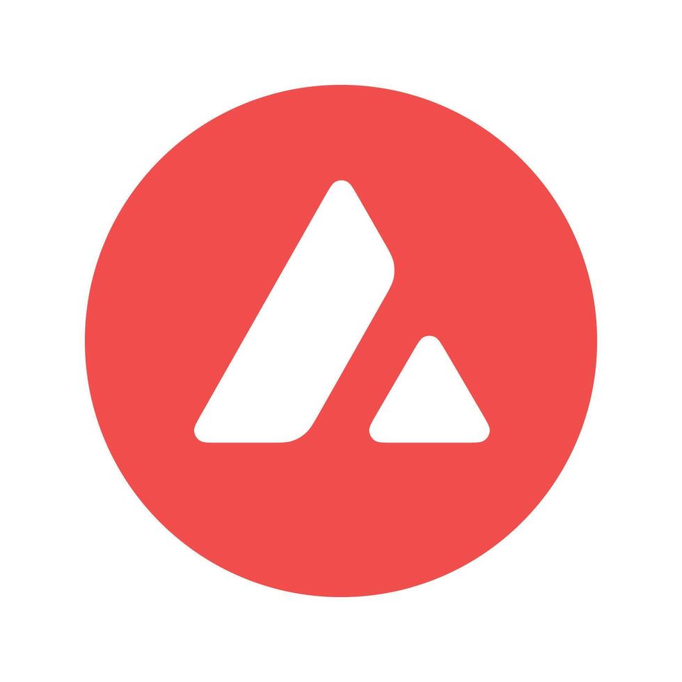 Avalanche AVAX logo on transparent background vector