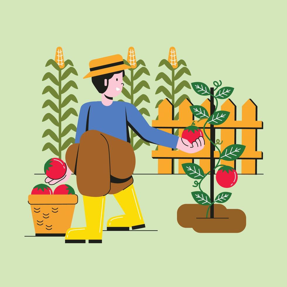 Farmer Profession Illustration vector