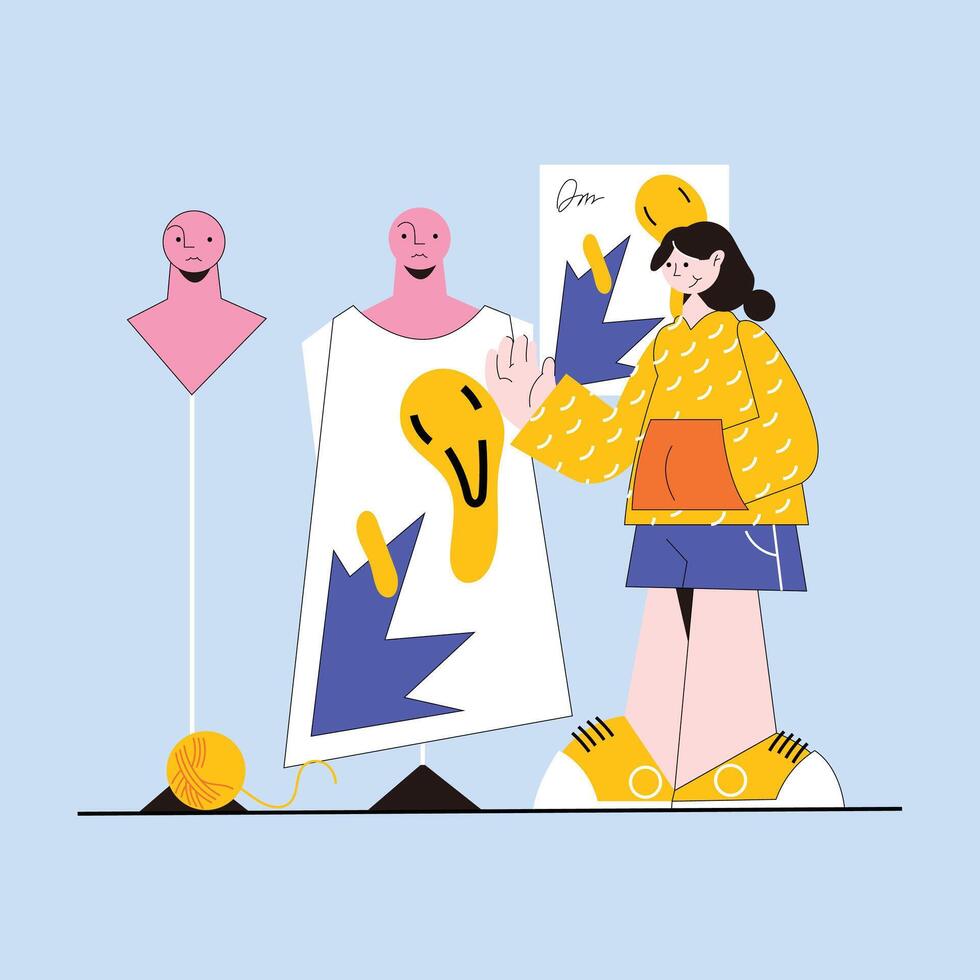 Fashion designer profession vector