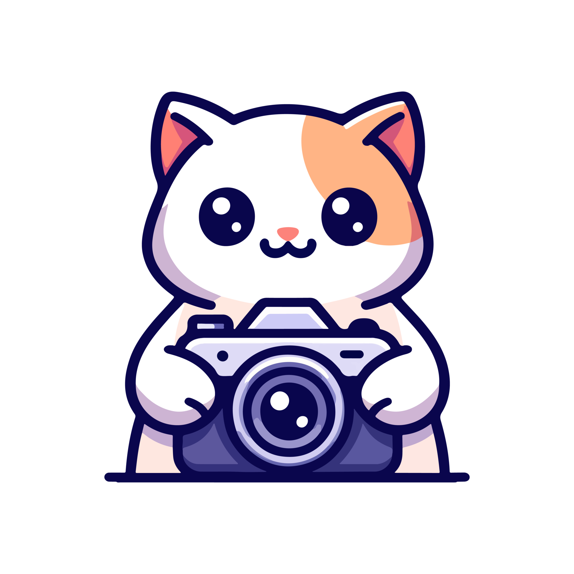 cute cat holding camera icon character 44626841 PNG