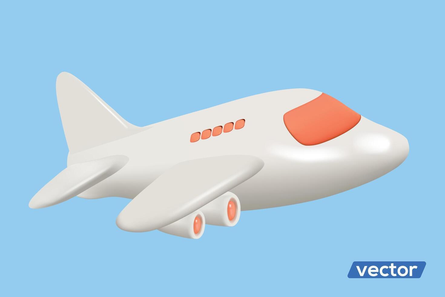 illustration of an airplane flying. vector