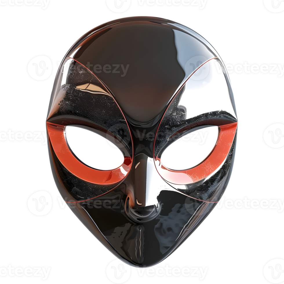 3D Rendering of a Funny Face Mask on Transparent Background png