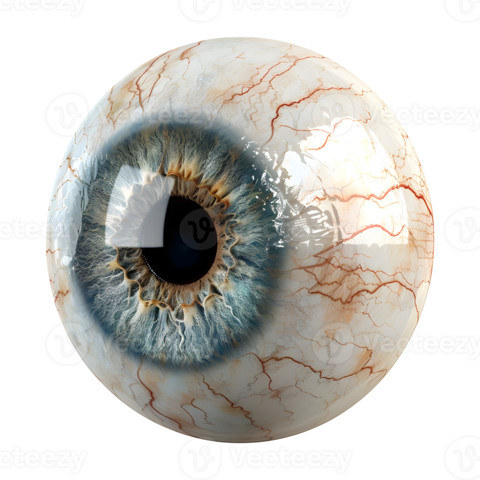 3D Rendering of a Human Eye Ball Transparent Background png