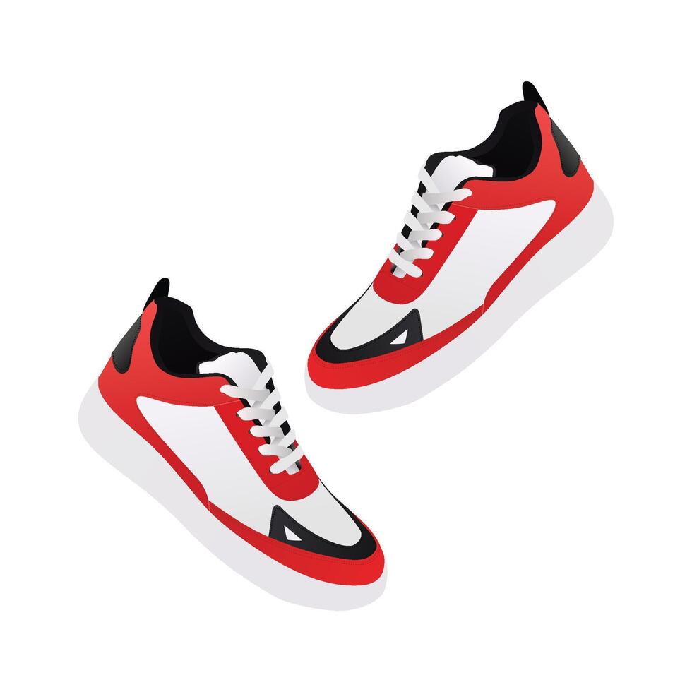 ilustración de zapatilla de deporte zapato vector