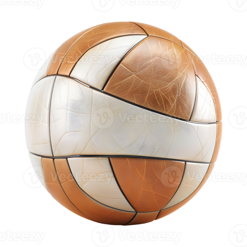 3D Rendering of a Beach Volleyball on Transparent Background png