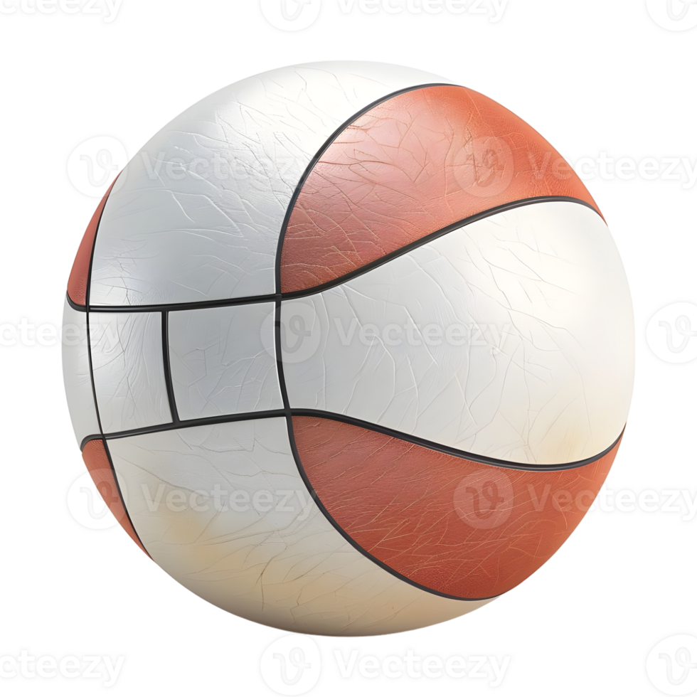 3D Rendering of a Beach Volleyball on Transparent Background png
