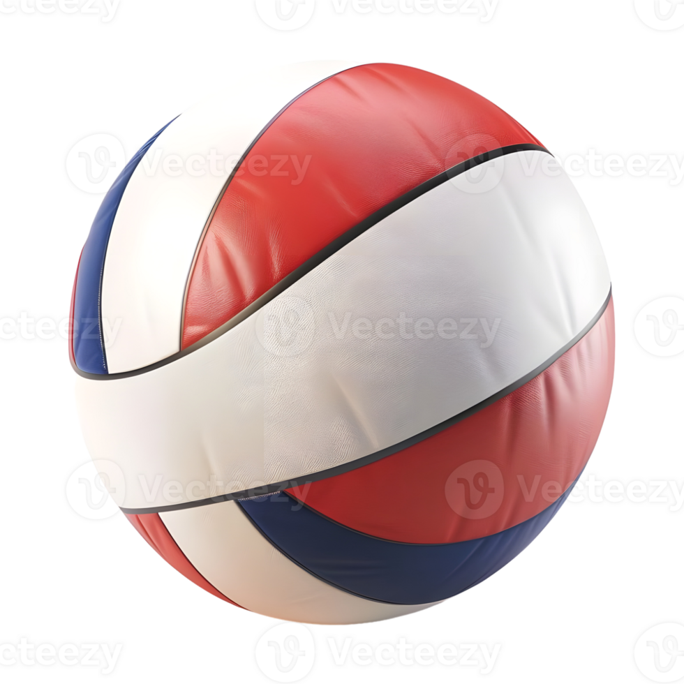 3D Rendering of a Beach Volleyball on Transparent Background png