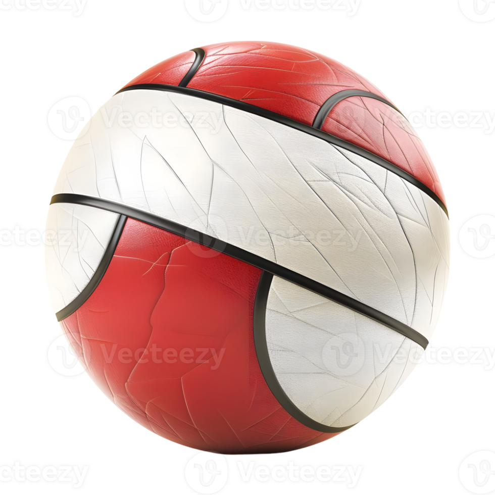 3D Rendering of a Beach Volleyball on Transparent Background png
