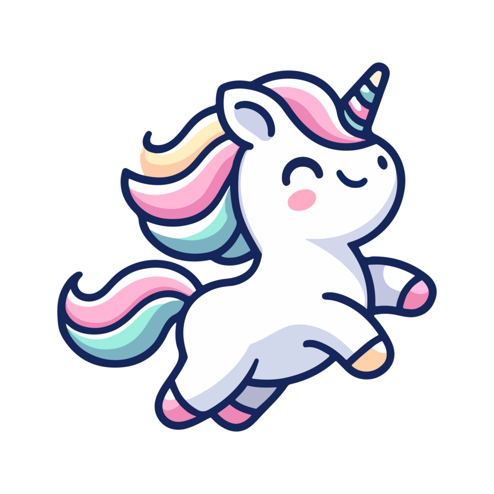 cute unicorn dancing icon character cartoon png