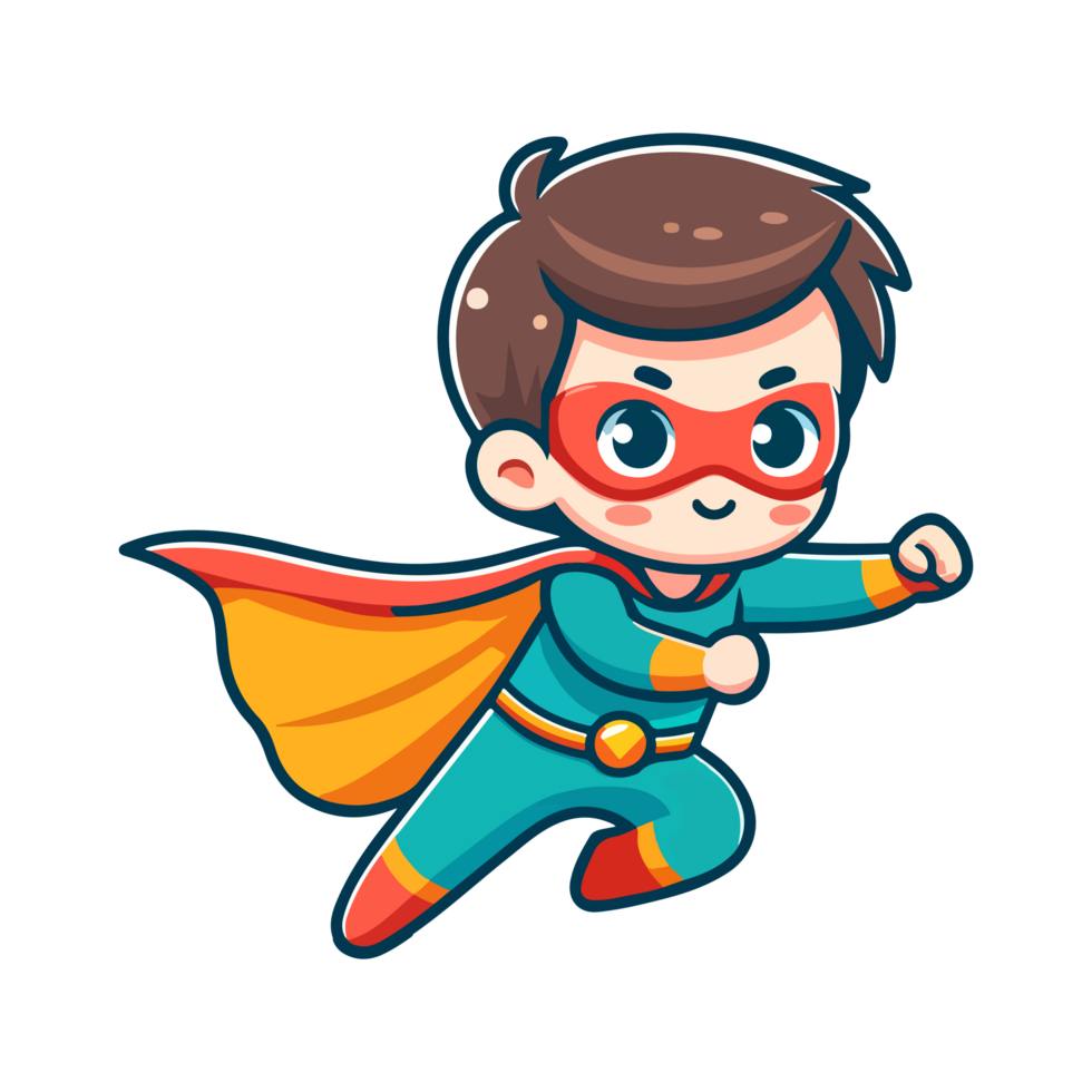 cute child hero icon character png