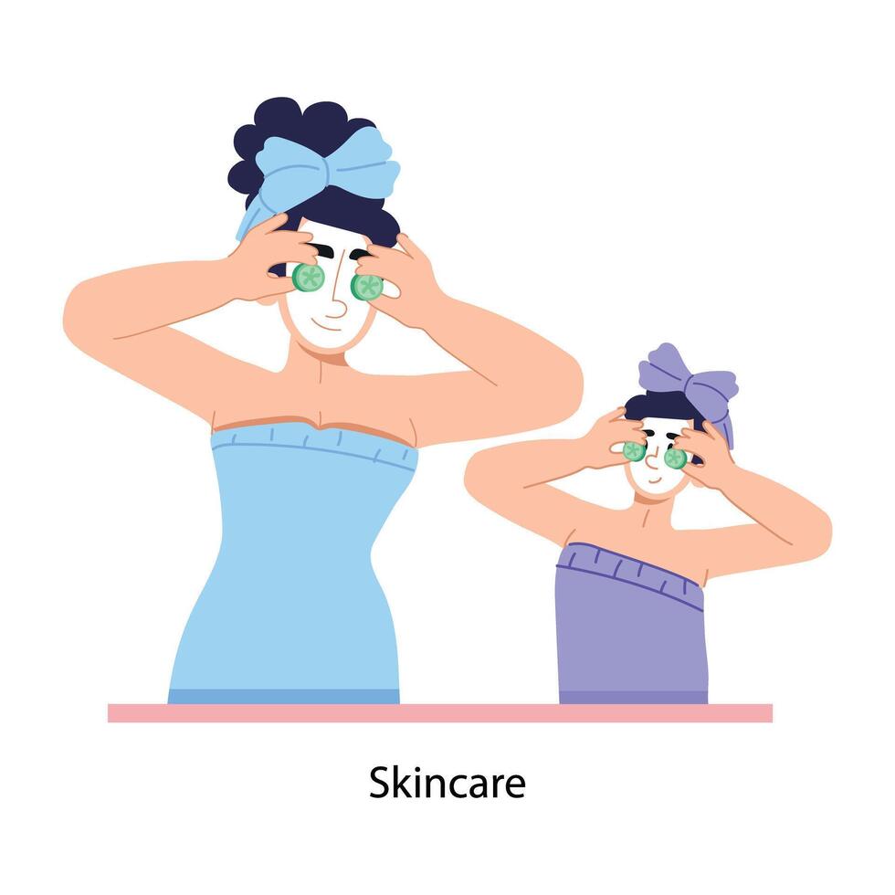 Trendy Skincare Concepts vector