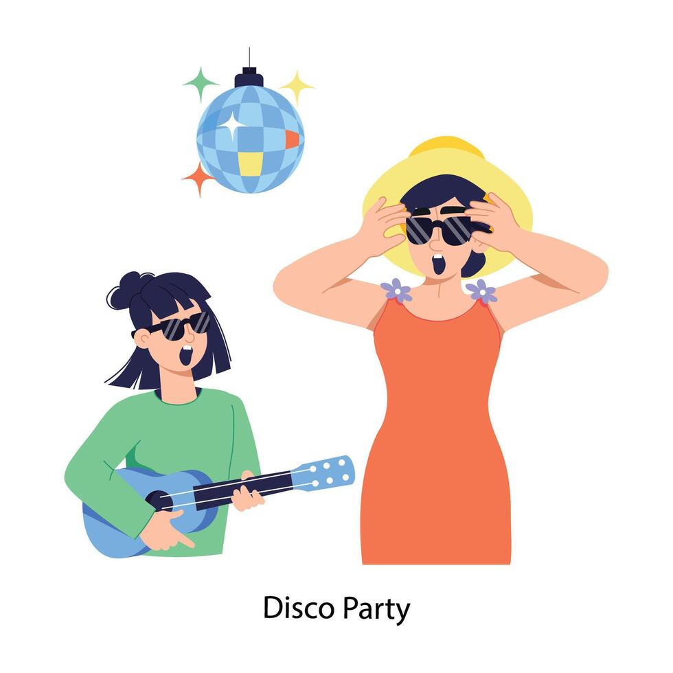 Trendy Disco Party vector