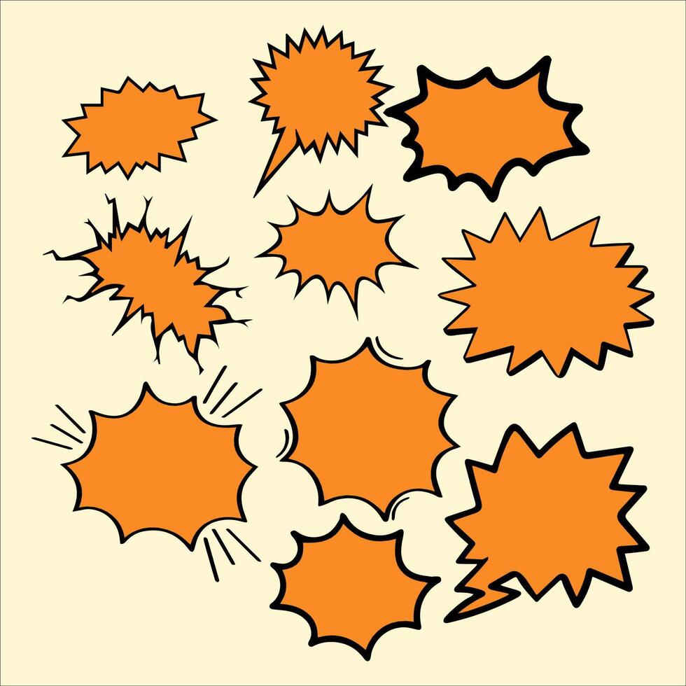 comic speech bubbles set vector