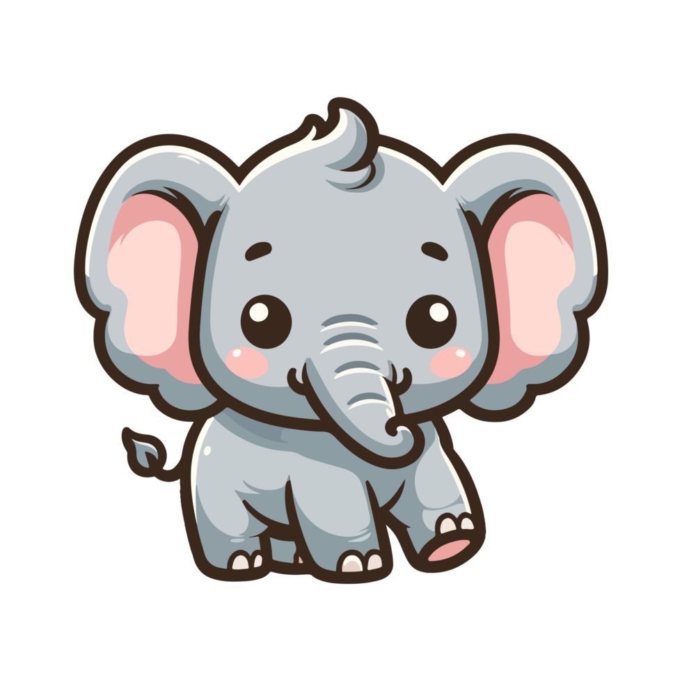 cute icon character elephant png