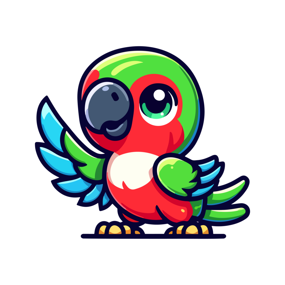 cute icon character parrot png