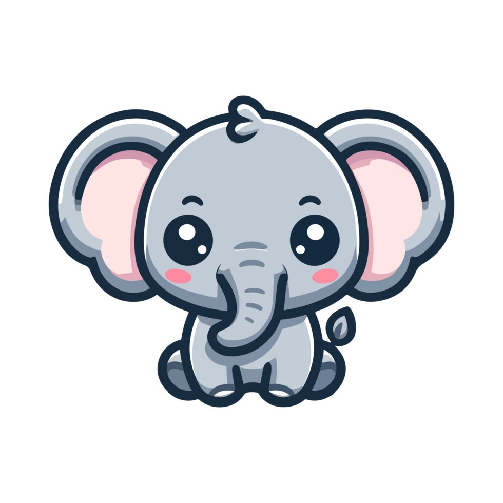 cute icon character elephant png