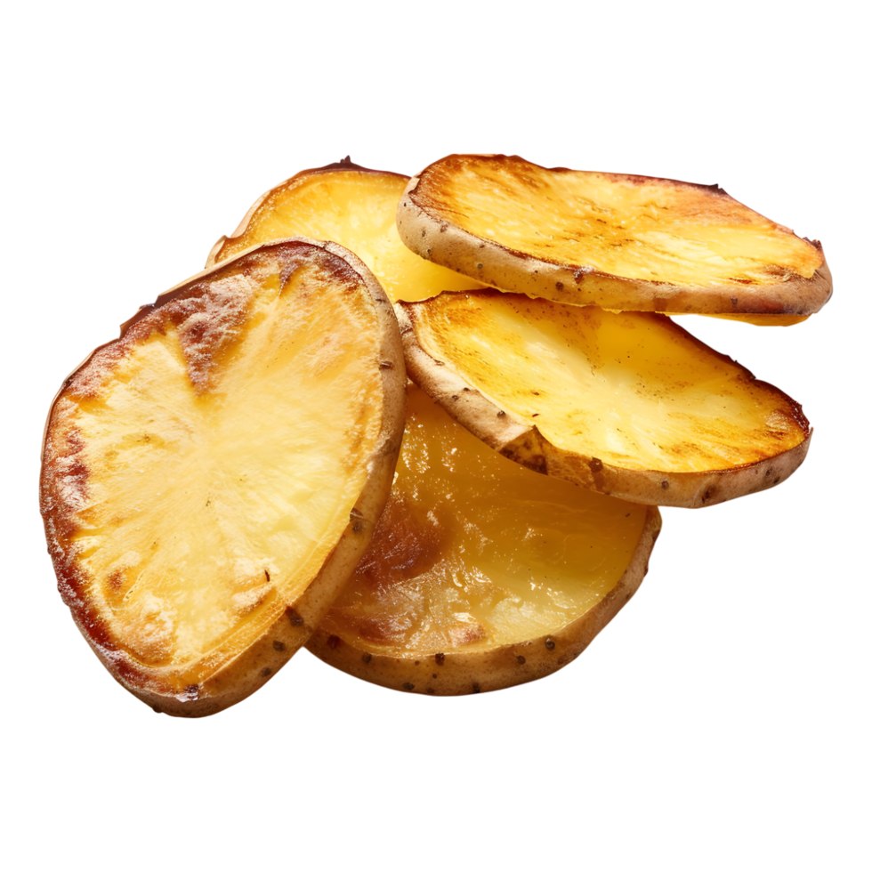 3D Rendering of a Fried Potatoes on Transparent Background png