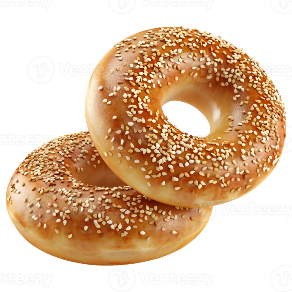 3D Rendering of a Tasty Donuts Brown on Transparent Background png