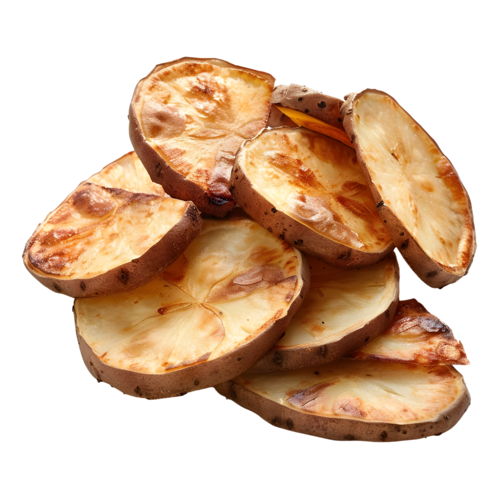 3D Rendering of a Fried Potatoes on Transparent Background png