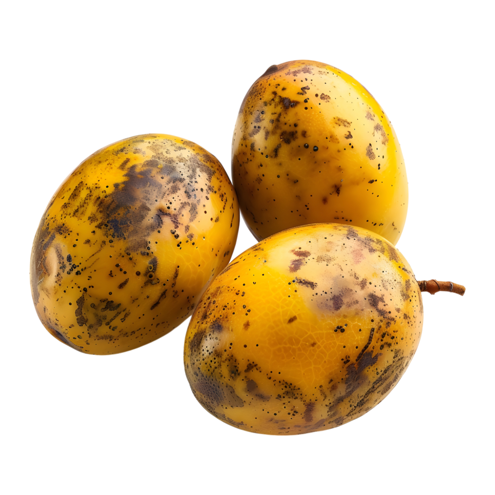 3D Rendering of a Yellow rotten mangoes Transparent Background png