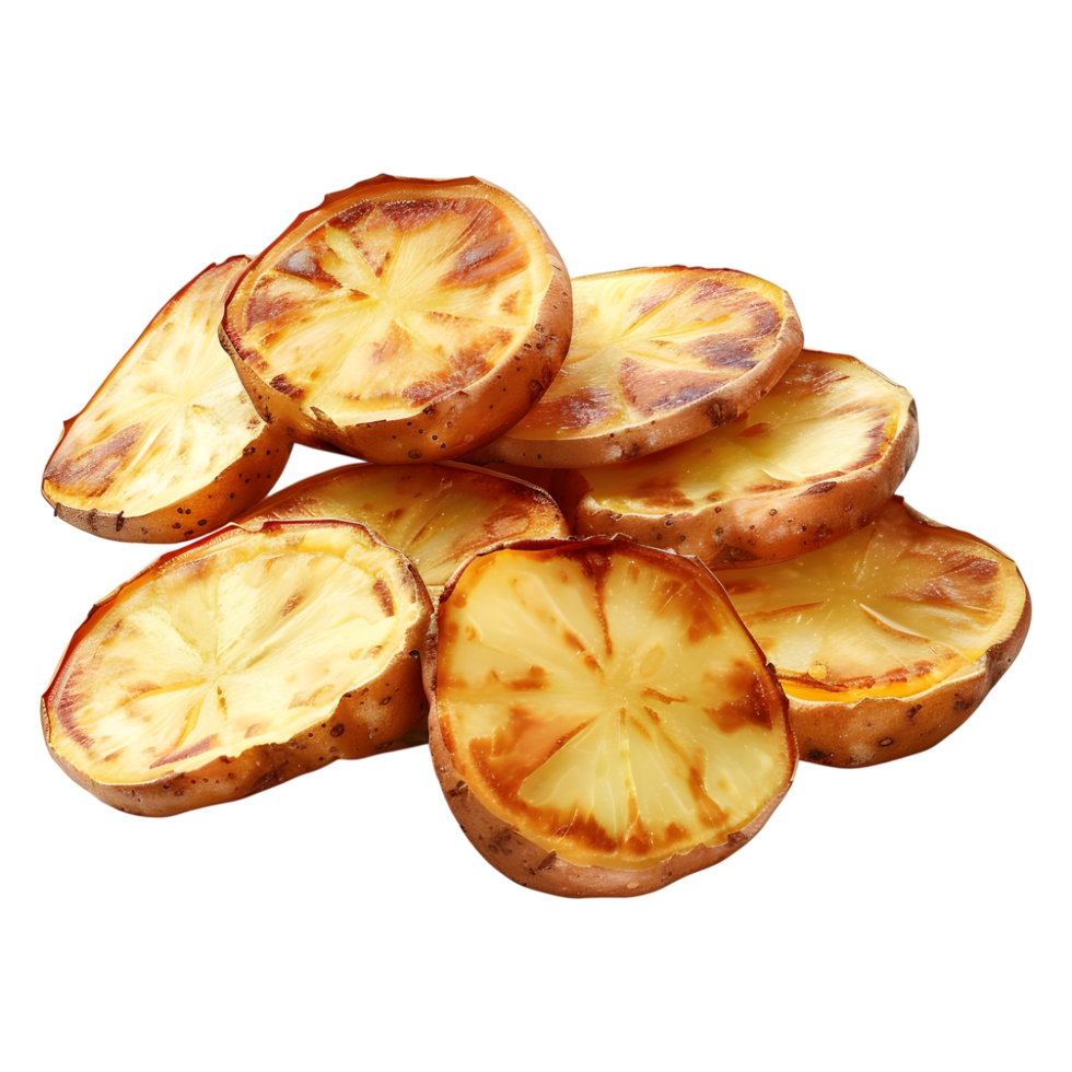 3D Rendering of a Fried Potatoes on Transparent Background png