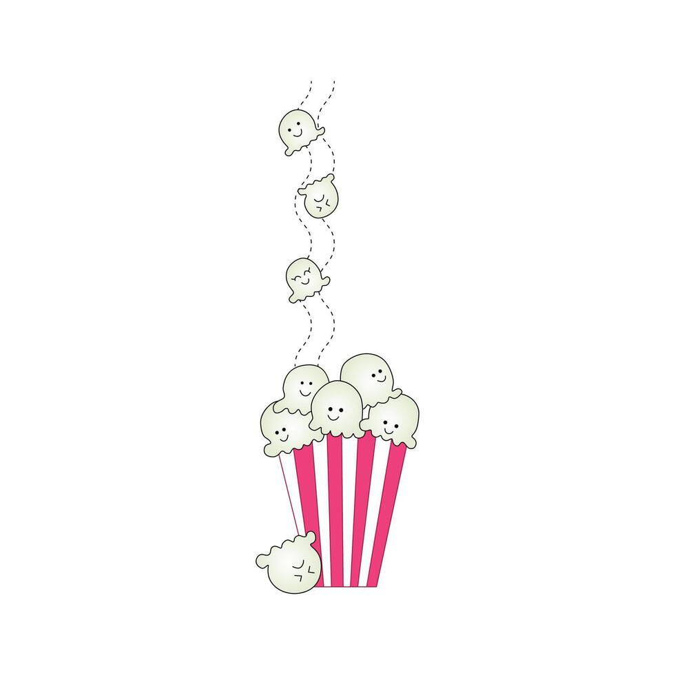 illustration of Cartoon Popcorn Bucket vector