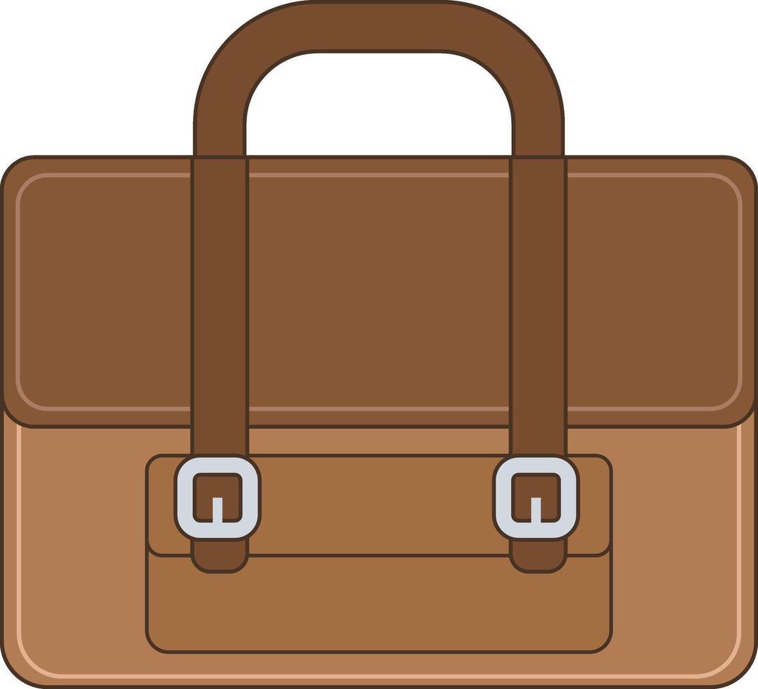 Briefcase Business Work Bag Document Concept Illustration Graphic Element Art Card vector